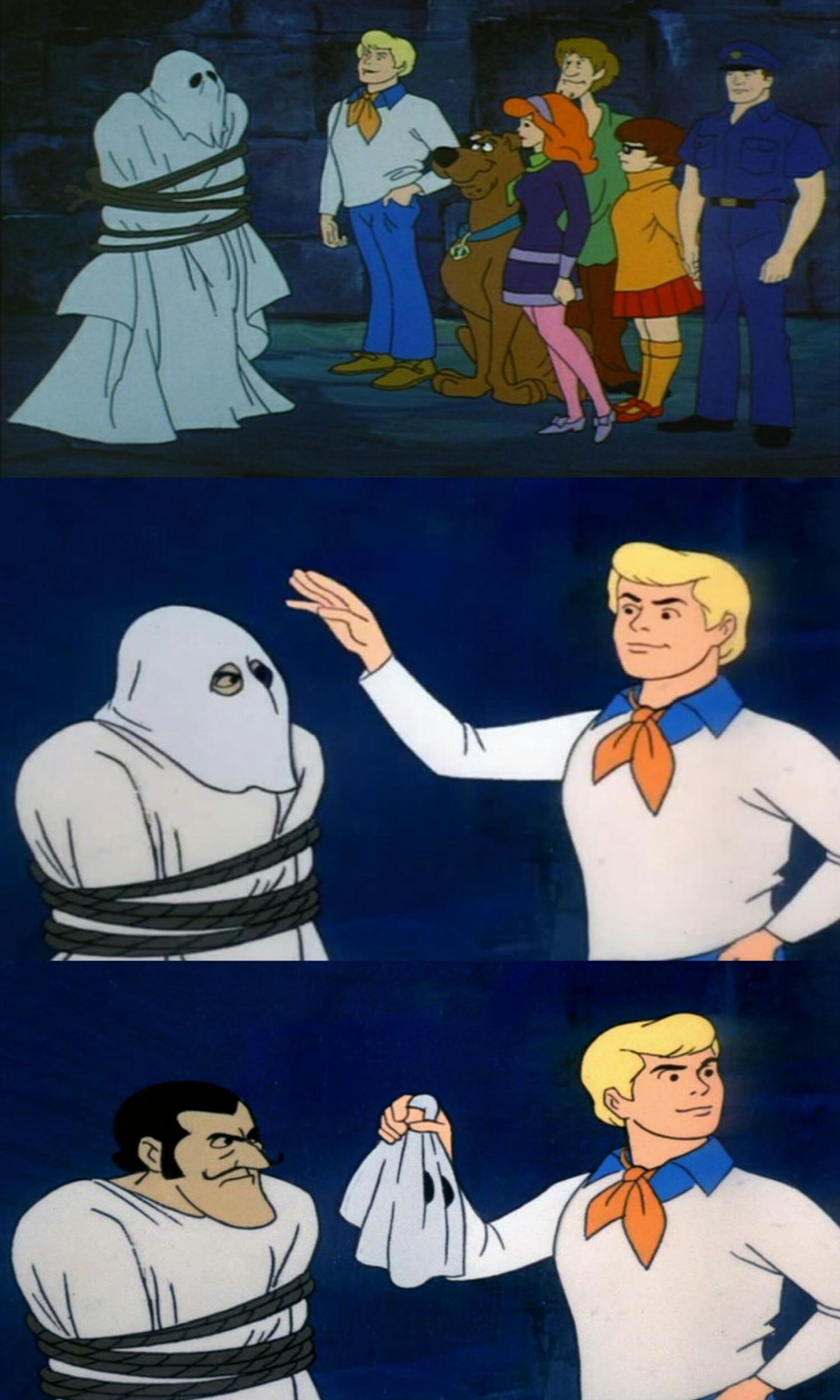 Plantilla de meme Scooby Doo Unmasking