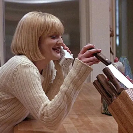 Template meme Scream movie phone call knives stand