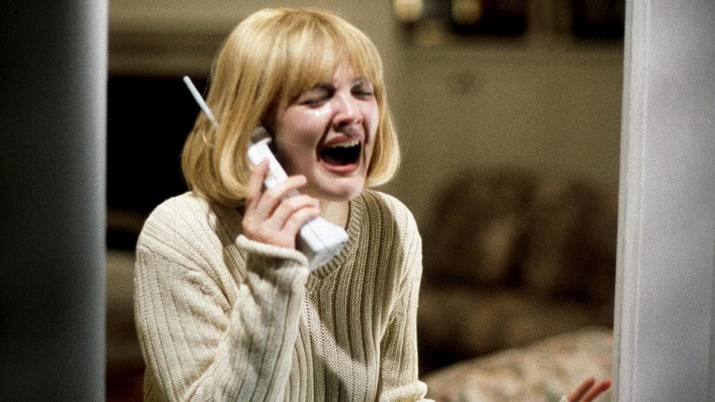 Plantilla de meme Scream movie telephone