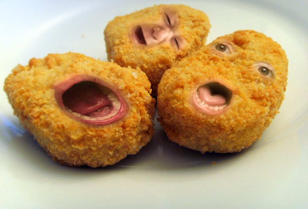 Plantilla de meme Screaming chicken nuggets