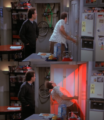 Plantilla de meme Seinfeld Kramer and the Red Light