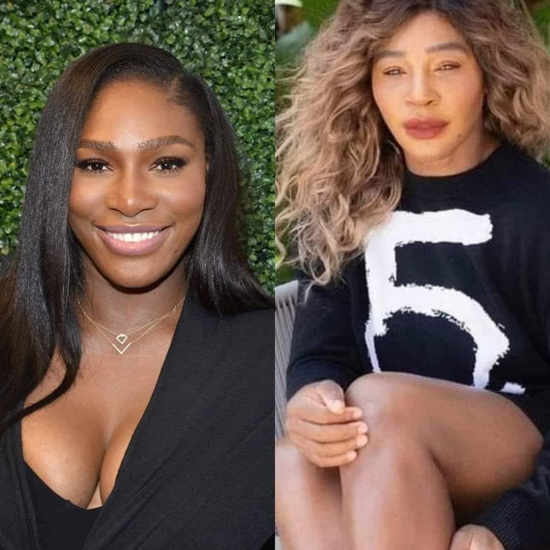 Plantilla de meme Serena Williams before and after