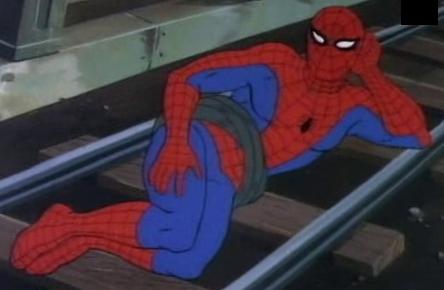 Plantilla de meme Sexy Railroad Spiderman
