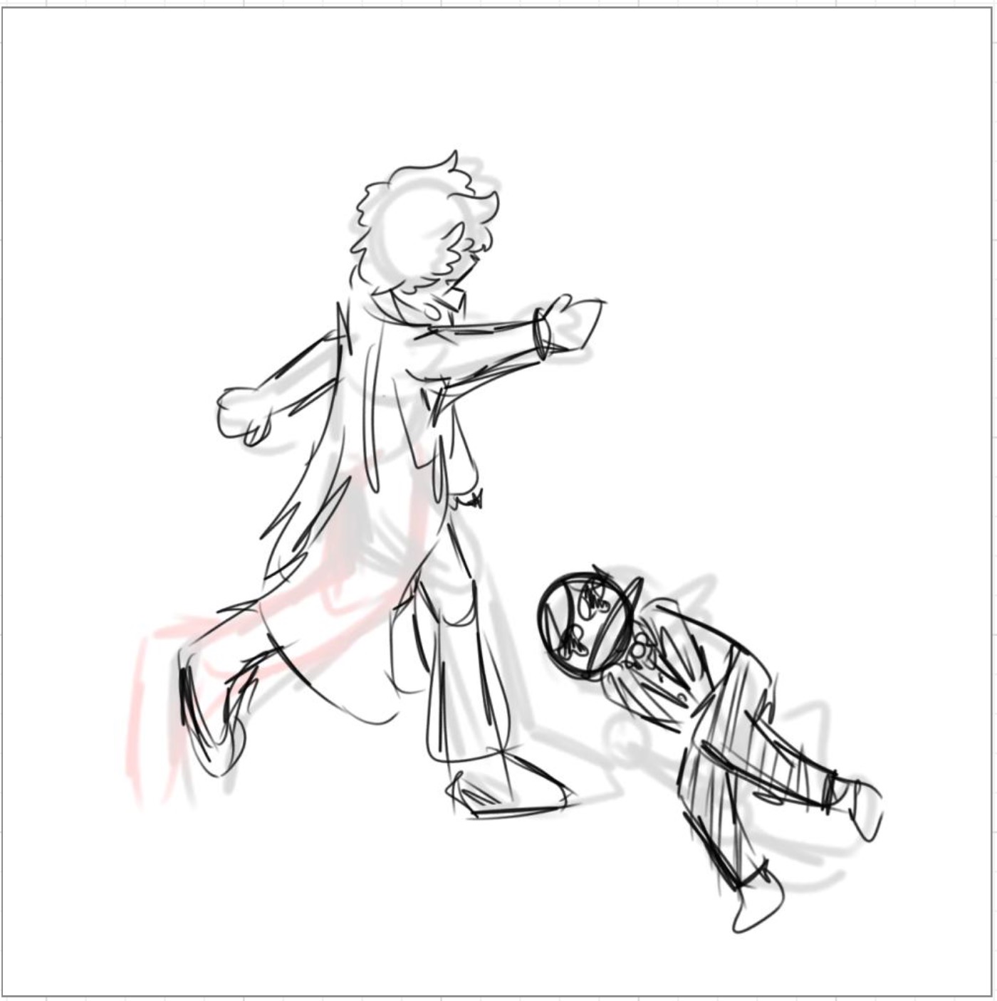 Plantilla de meme Sherlock kicking Moriarty's balls