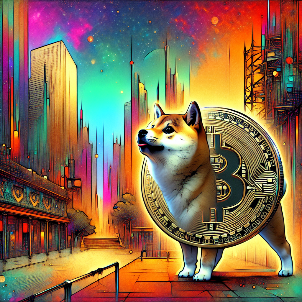 Template meme Shiba Inu coin getting ready for the Bull Market, down town wall