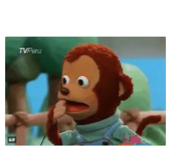 Plantilla de meme Shocked monkey puppet