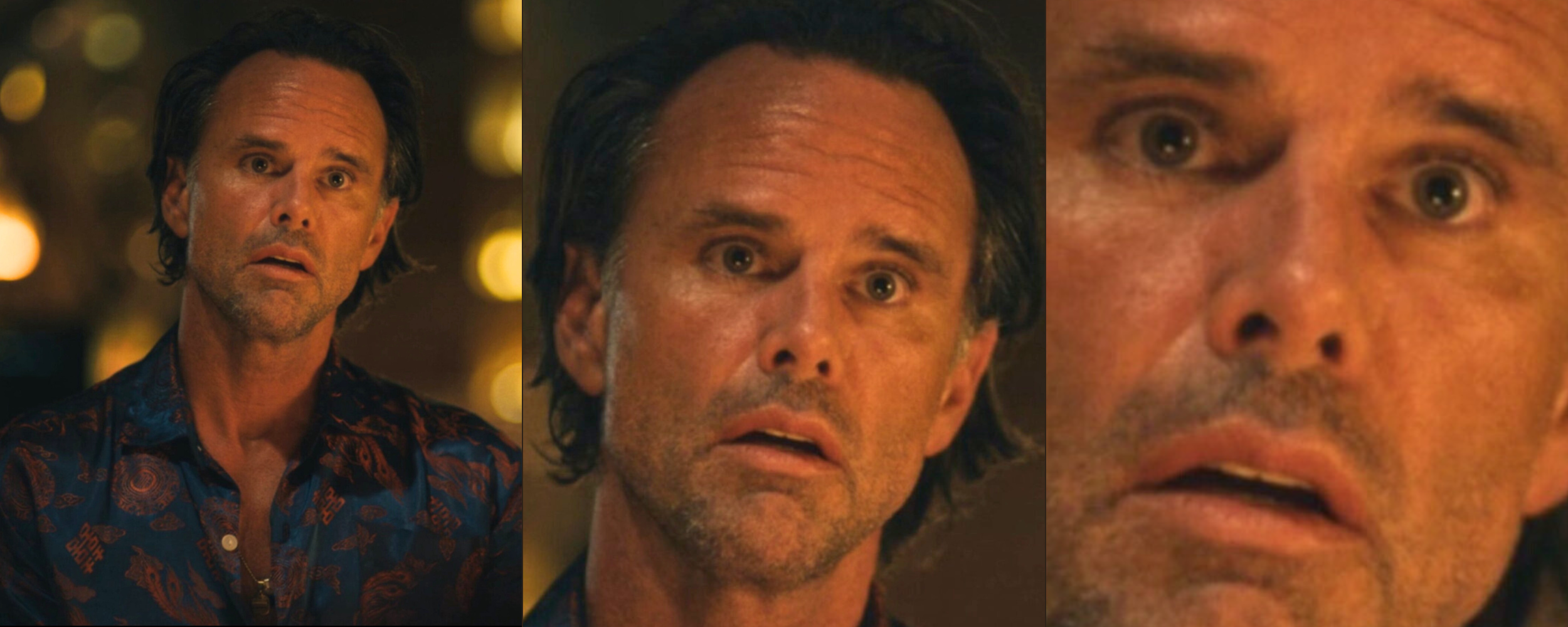 Template meme Shocked Walter Goggins Zoomed