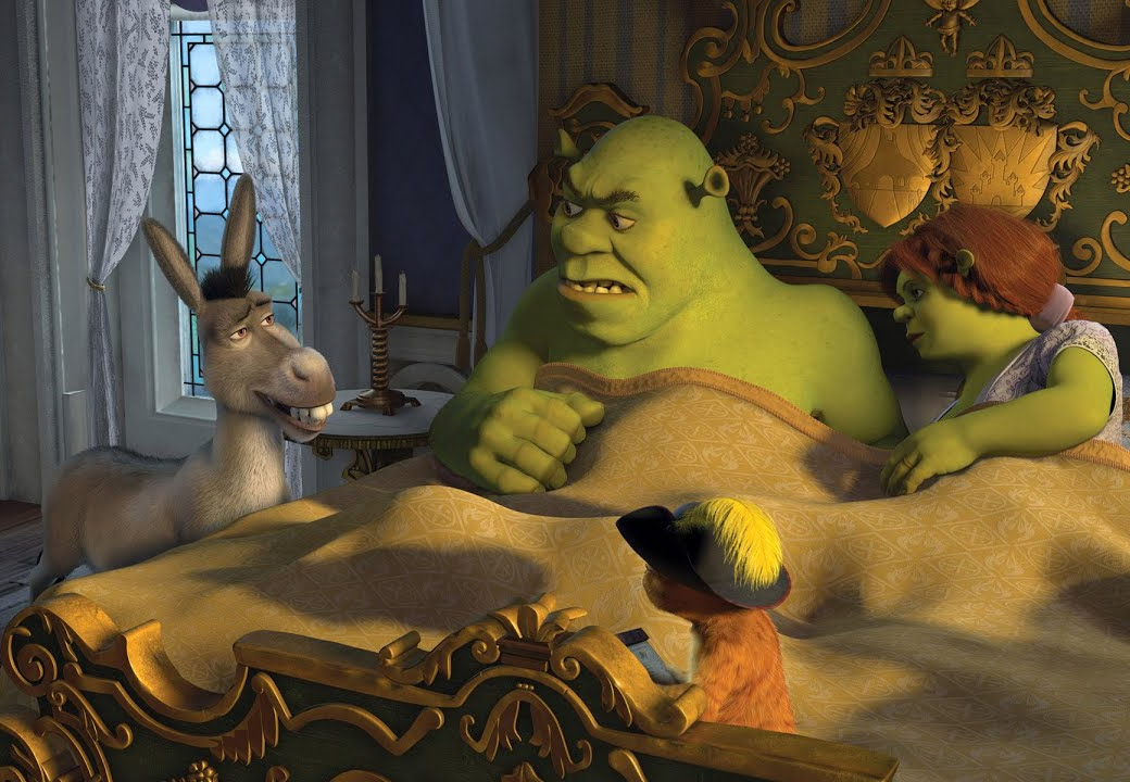 Plantilla de meme Shrek Fiona in a bed