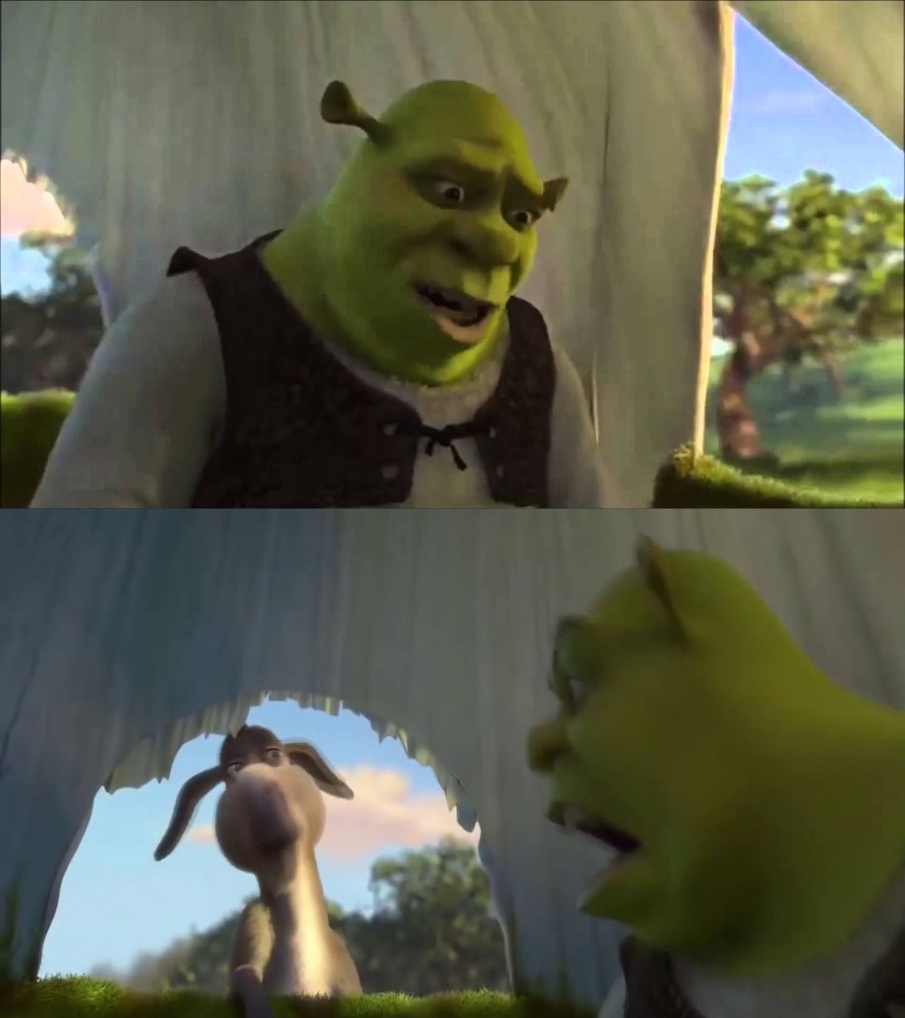 Template meme shrek five minutes