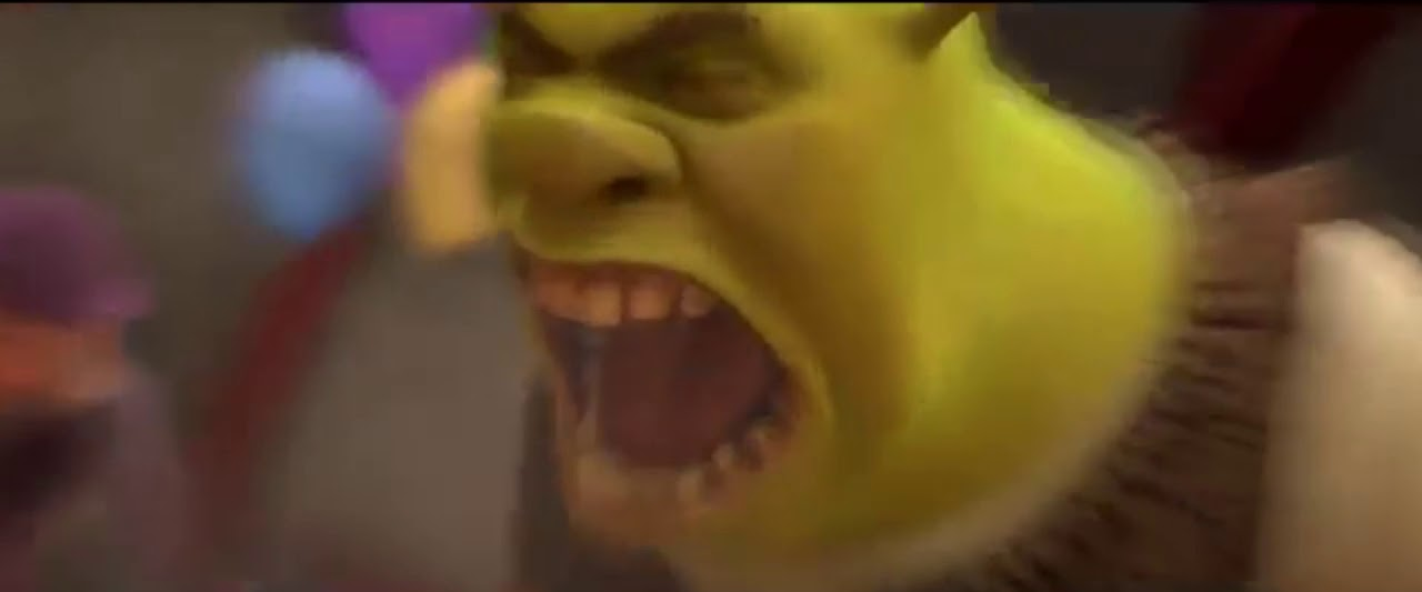 Template meme Shrek Screaming