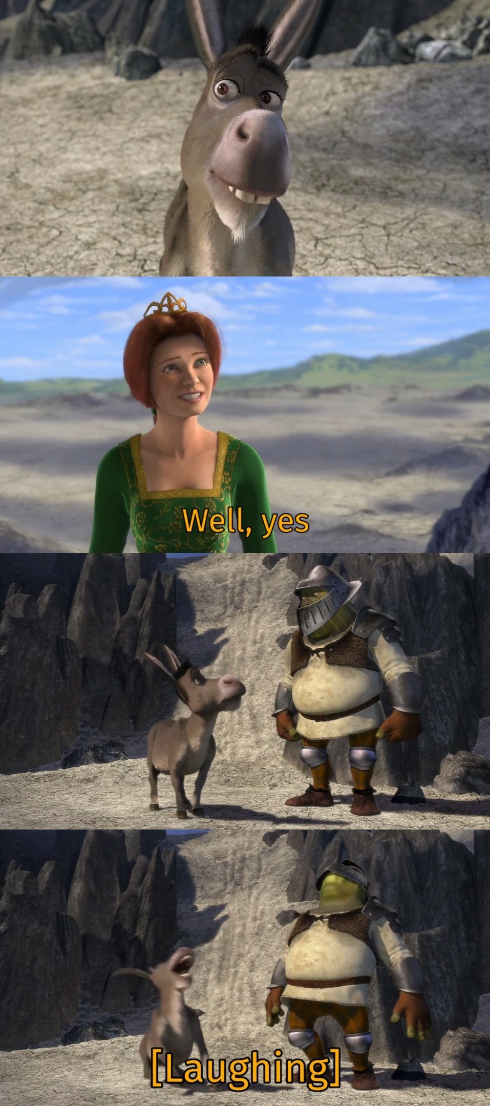 Plantilla de meme Shrek well yes