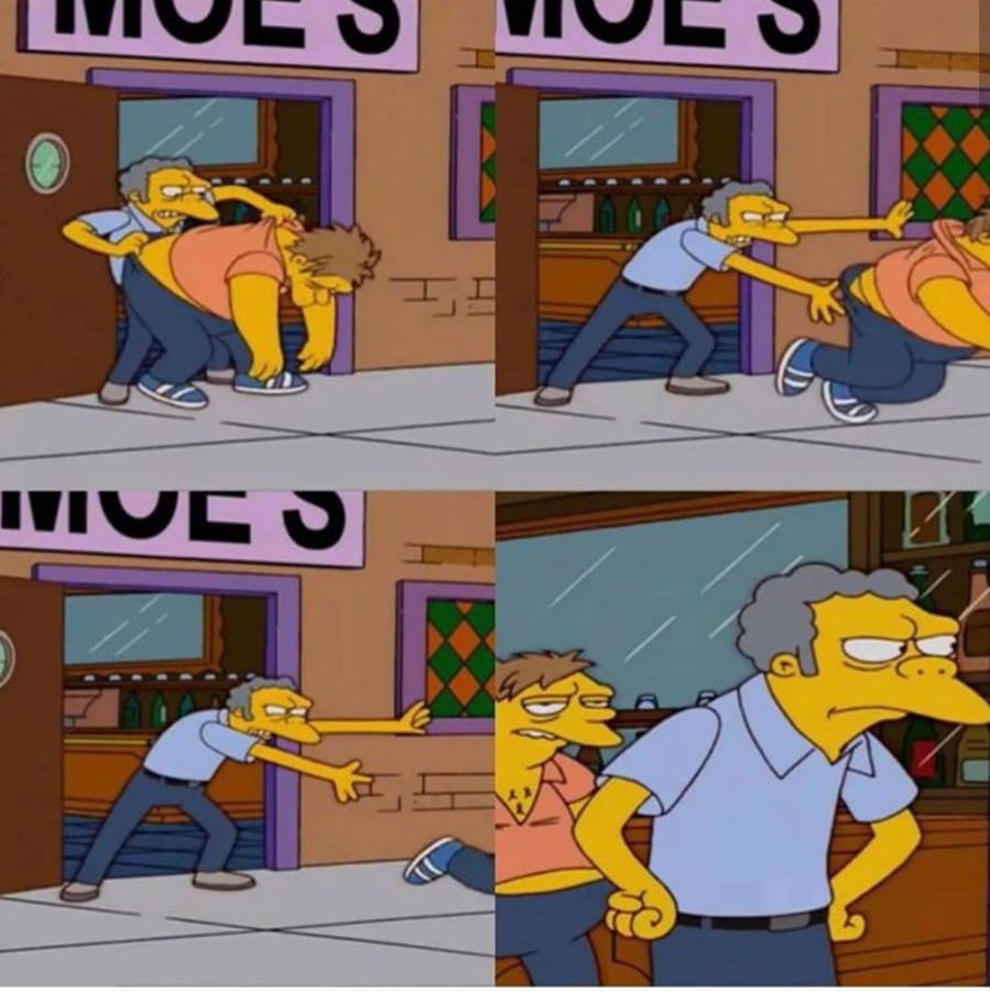 Simpson Barnie bar meme template