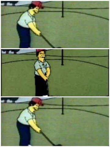 Simpson golf meme template