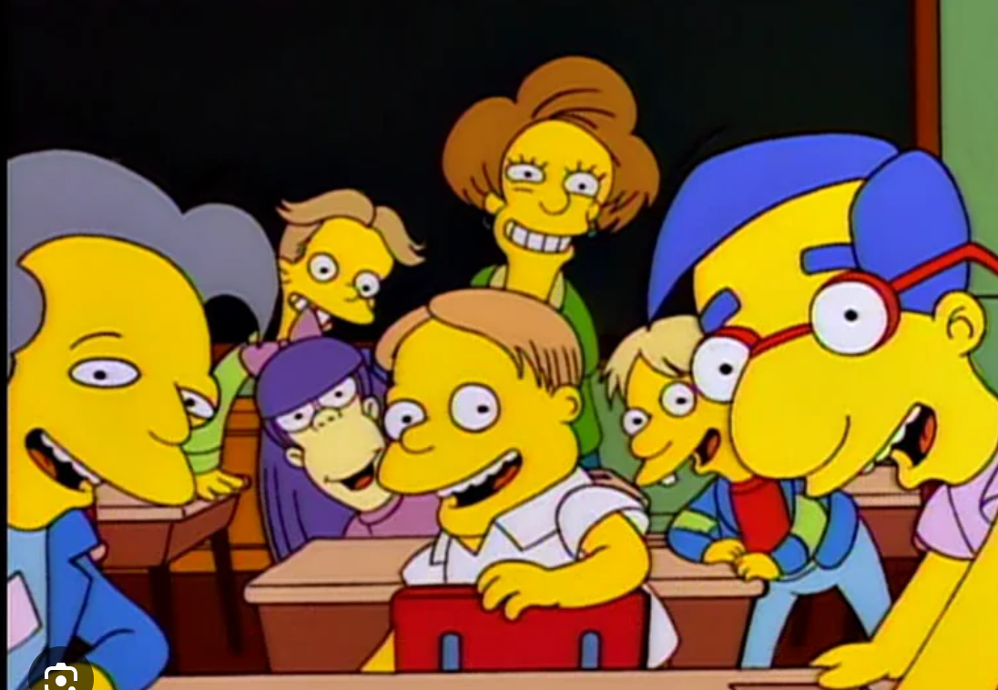 Template meme Simpsons classroom say the line bart