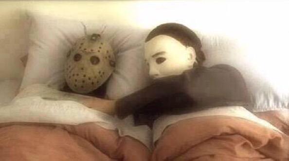 Template meme Slasher Love - Mike & Jason - Friday 13th Halloween