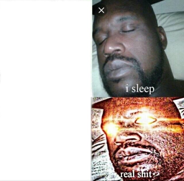 Plantilla de meme Sleeping Shaq