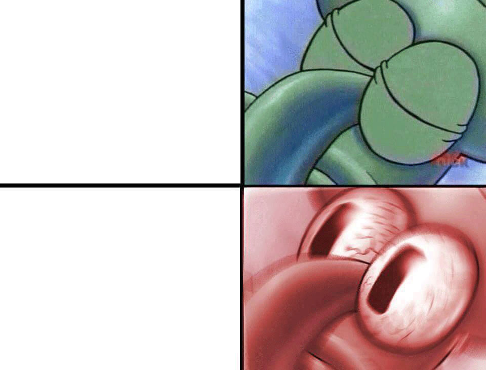 Plantilla de meme sleeping Squidward