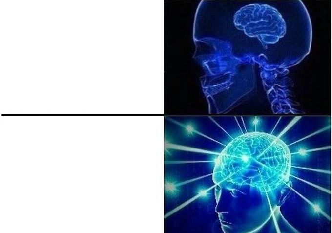 Plantilla de meme Small brain meme