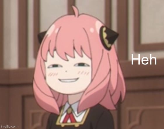 Plantilla de meme Smug anya