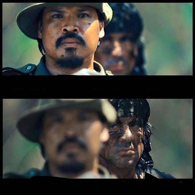 Plantilla de meme Sneaky rambo