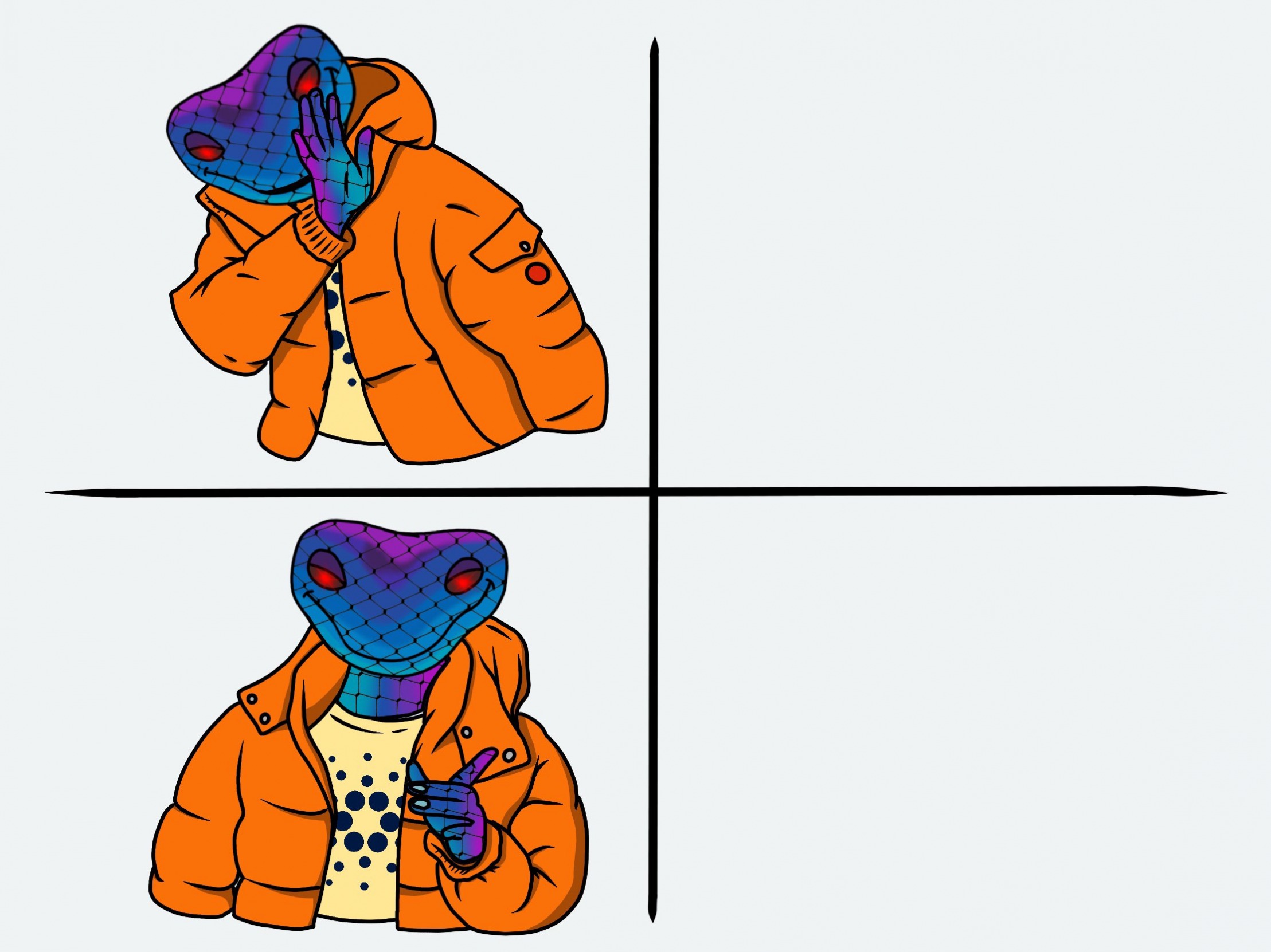 Plantilla de meme Snek drake