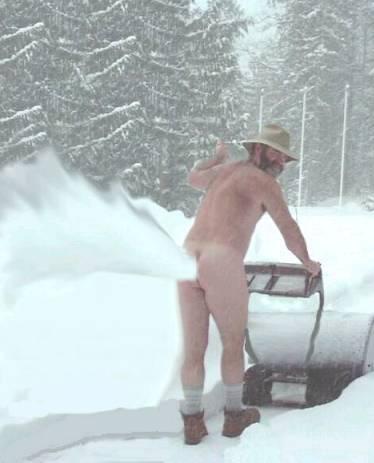 Plantilla de meme snow blower man