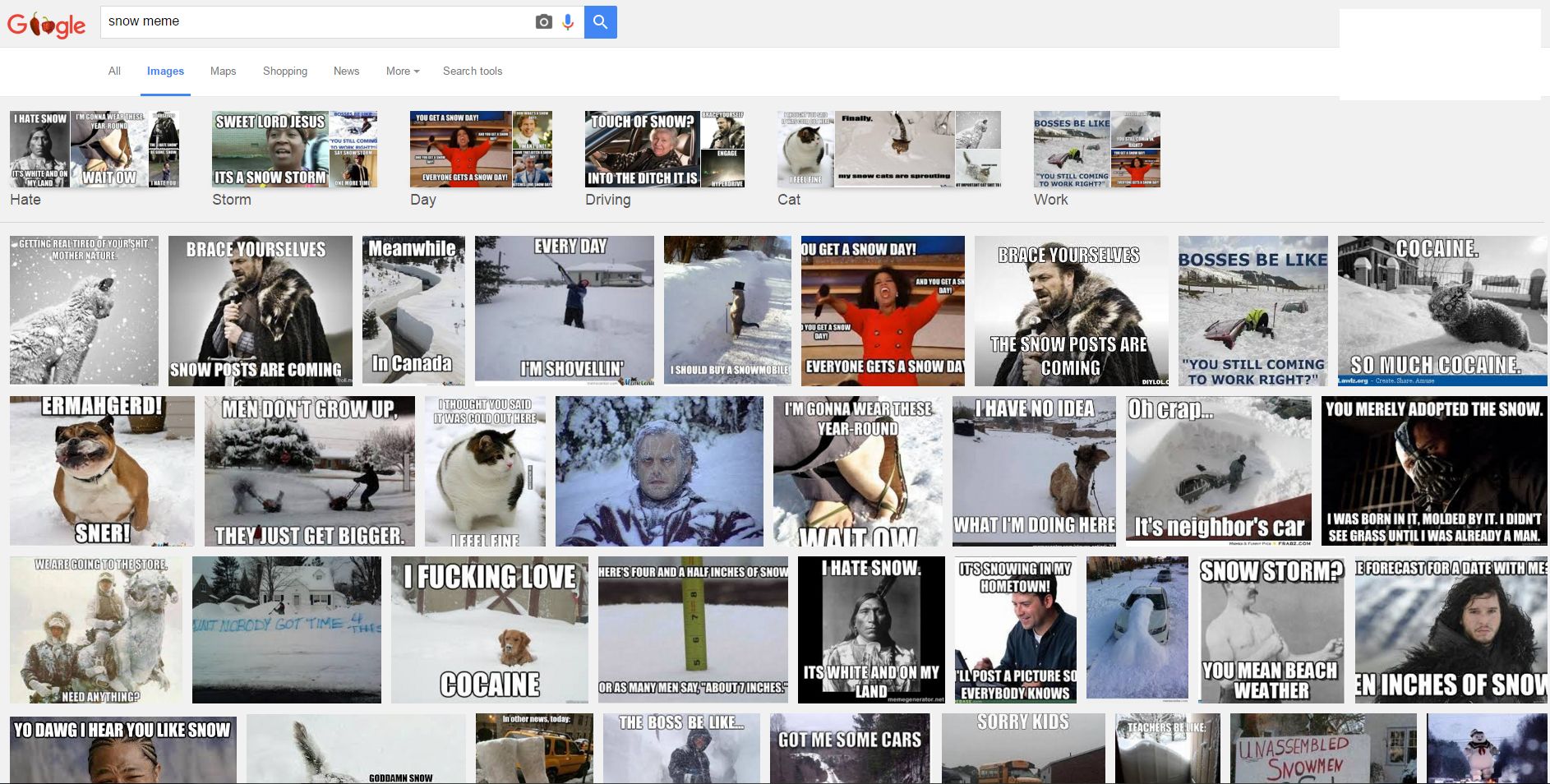 Template meme Snow Meme Meta