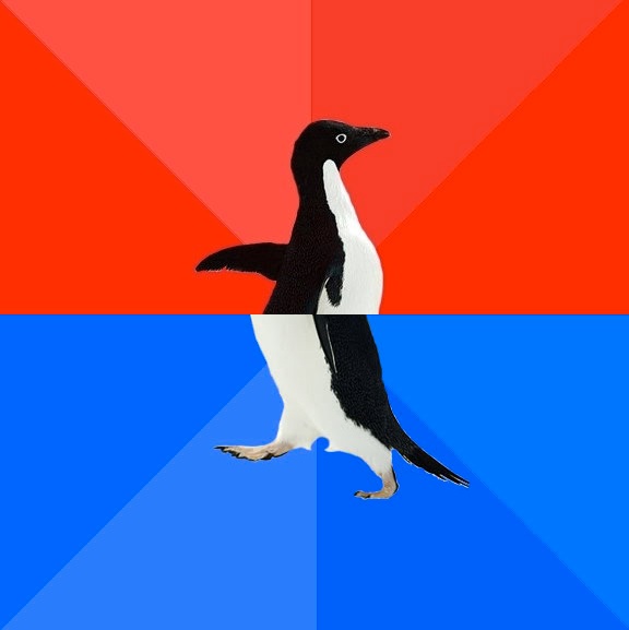 Plantilla de meme Socially Awesome Awkward Penguin