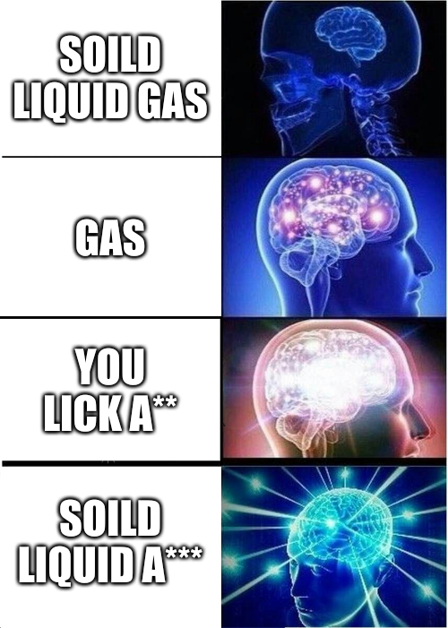 Plantilla de meme Soild liquid A***