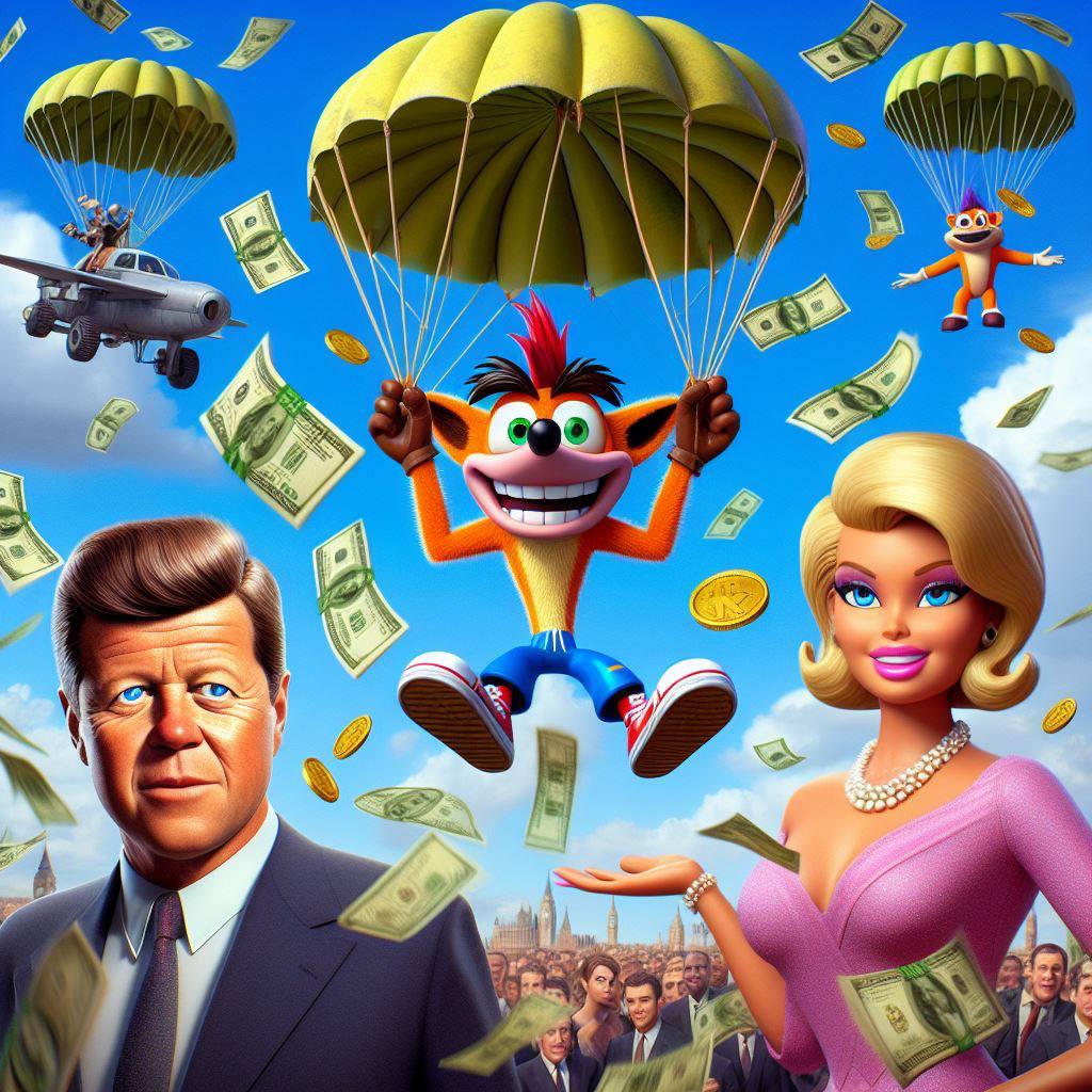 $SOLANA - BarbieCrashBandicootRFK888Inu meme template