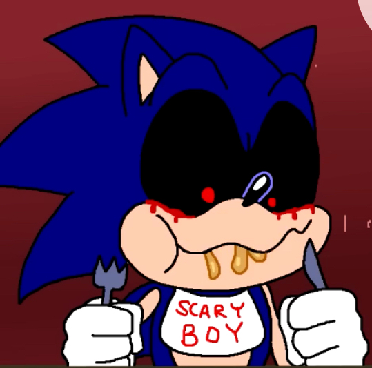 Template meme Sonic EXE Likes Chicken Alfredo