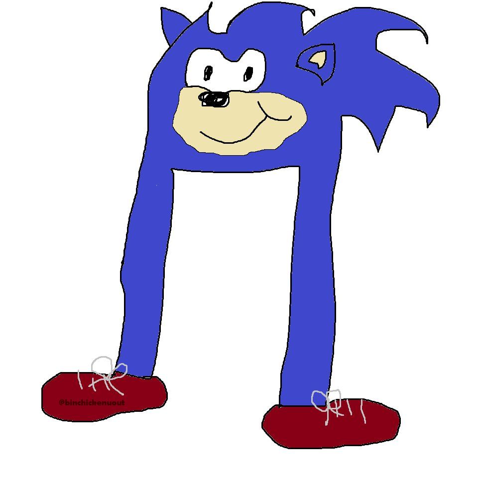 Template meme Sonic Hedgehog Movie Legs Heck WTF