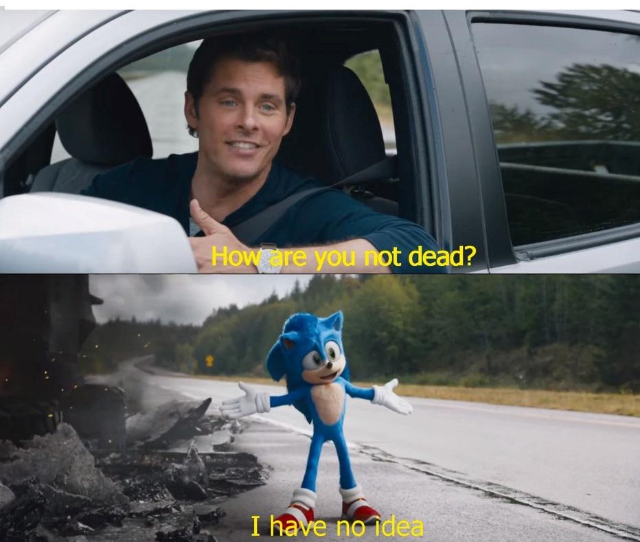 Plantilla de meme sonic how are you not dead