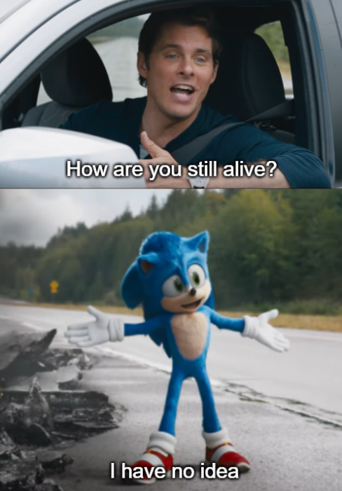 Template meme Sonic : How are you still alive