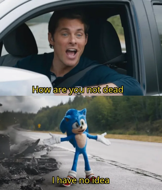 Template meme Sonic I have no idea