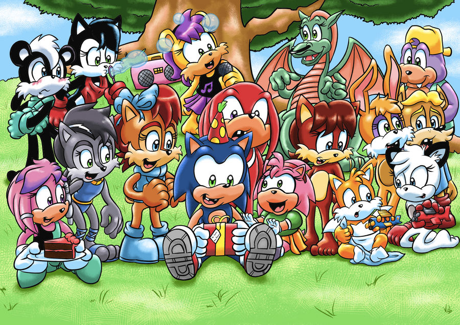 Template meme Sonic Kids Birthday Party