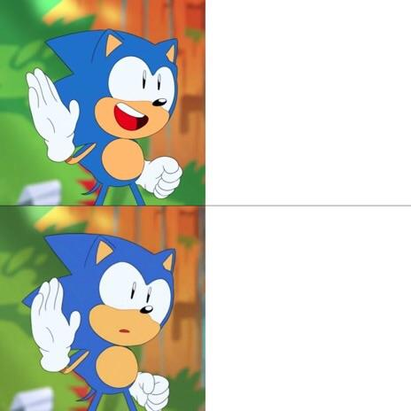 Template meme sonic mania drake