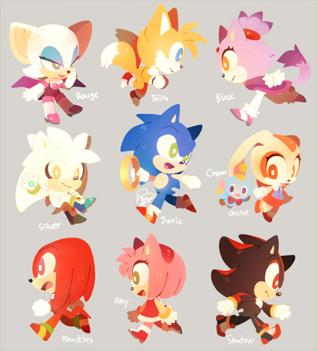 Template meme Sonic the Hedgehog Chibi Calendar