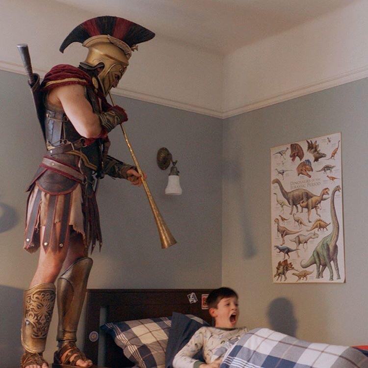 Template meme Spartan Soldier Alarm Clock