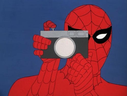 Plantilla de meme Spiderman Camera