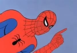 Plantilla de meme Spiderman pointing