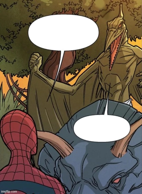 spidey and sauron meme template
