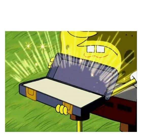 Spongebob box meme template