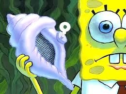 Plantilla de meme Spongebob conch shell