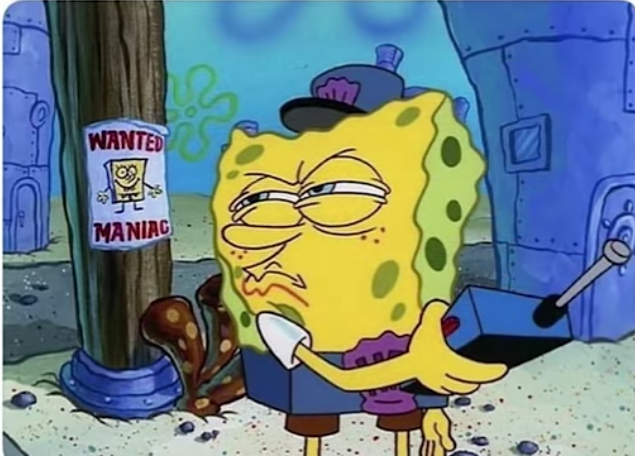 SpongeBob hall monitor meme template