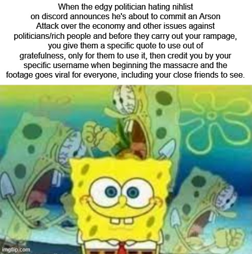 Plantilla de meme Spongebob internal agony