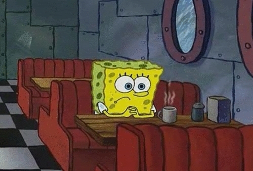 Plantilla de meme SpongeBob sitting alone