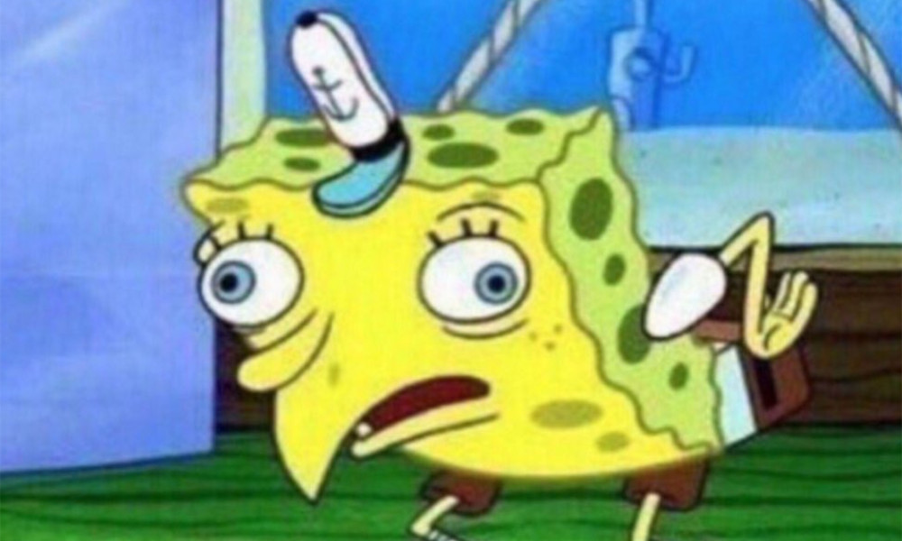 Plantilla de meme spongebob stupid