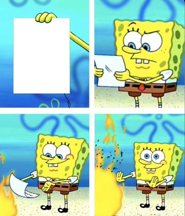 Template meme Spongebob yeet