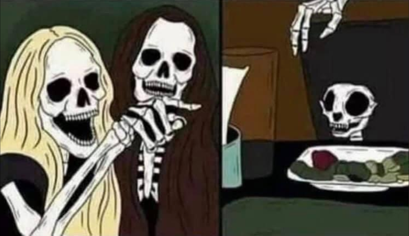 Plantilla de meme Spooky Salad Cat